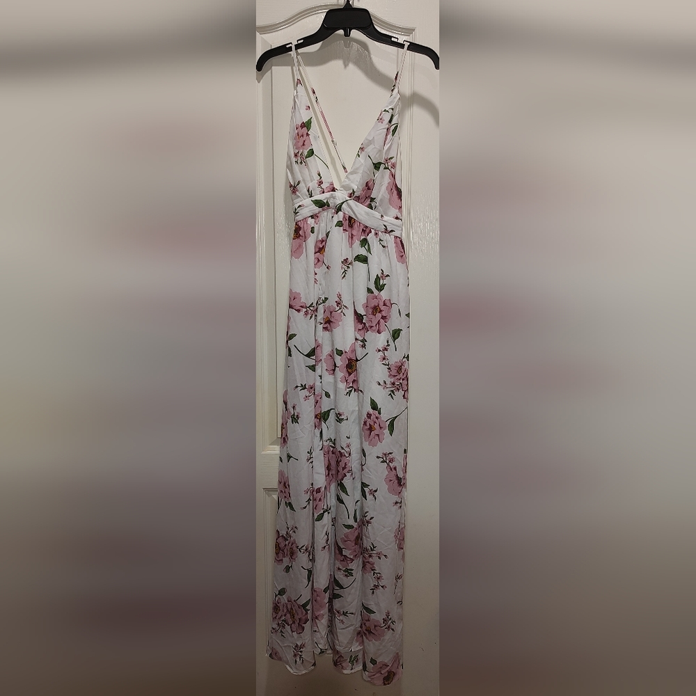 Women's strappy dress maxi style size XL floral print